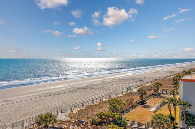 water view with a view of the beach