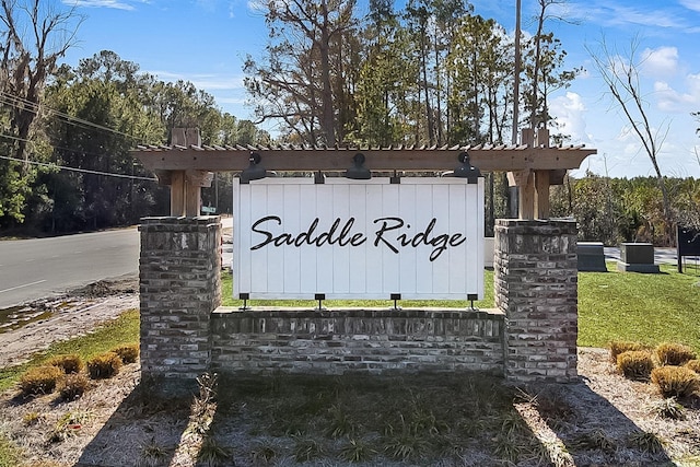 view of community sign