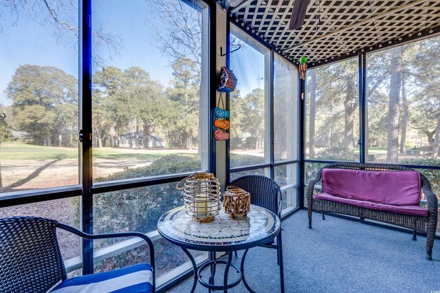 14 Stillwood Dr Unit 2, Pawleys Island, SC 29585 - sunroom / solarium featuring view of scattered trees