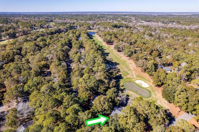 14 Stillwood Dr Unit 2, Pawleys Island, SC 29585 - aerial overview of property's location with a golf course and a heavily wooded area