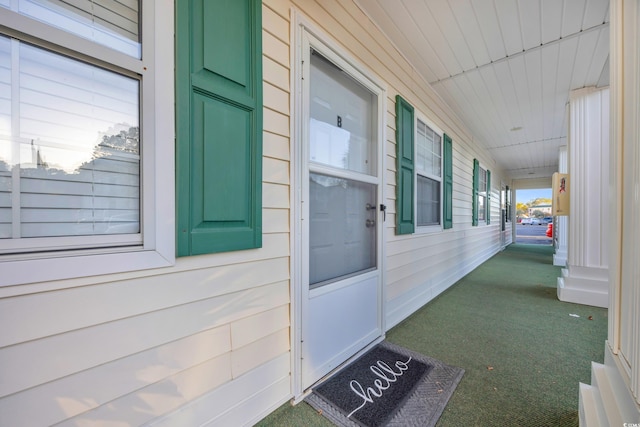 view of doorway to property