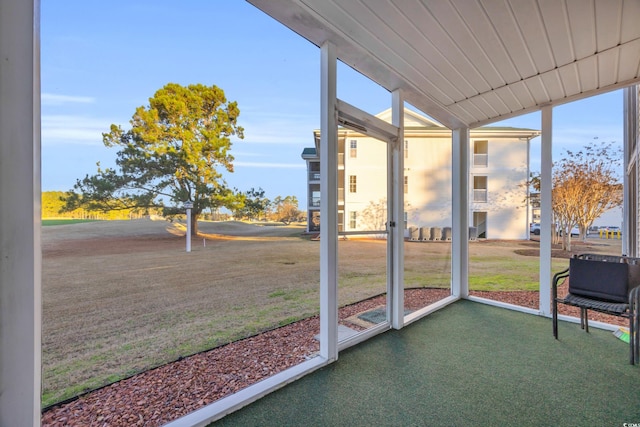 view of sunroom