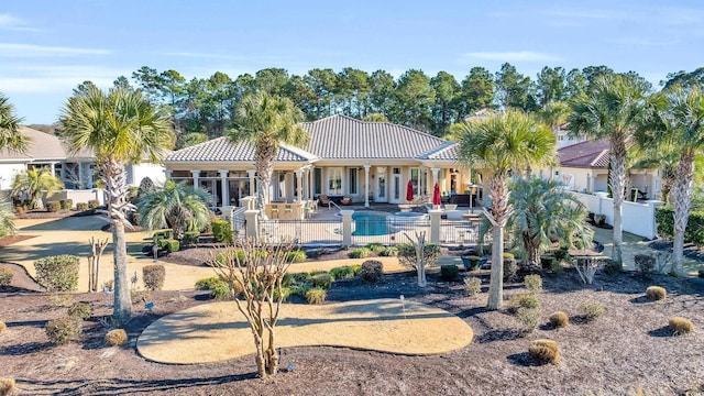 rear view of property with a patio