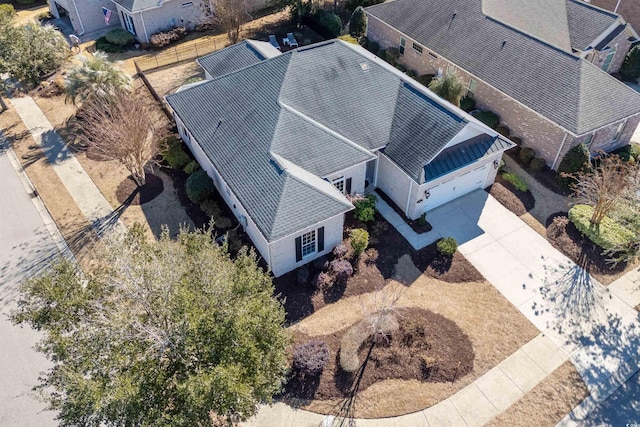 bird's eye view with a residential view