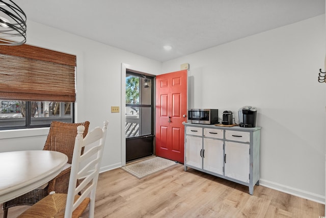 interior space featuring light hardwood / wood-style flooring