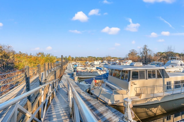 view of dock area