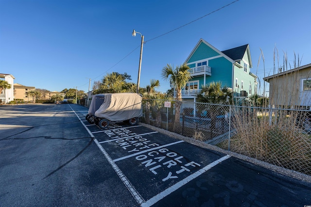 view of parking / parking lot