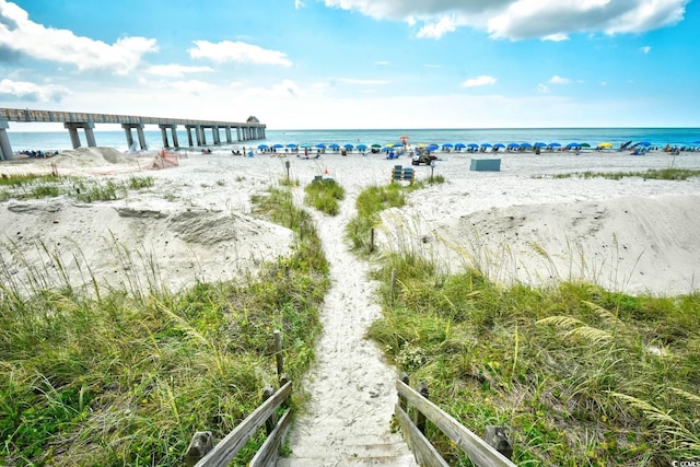 2225 Essex Dr Unit F, Surfside Beach, SC 29575 - property view of water featuring a view of the beach