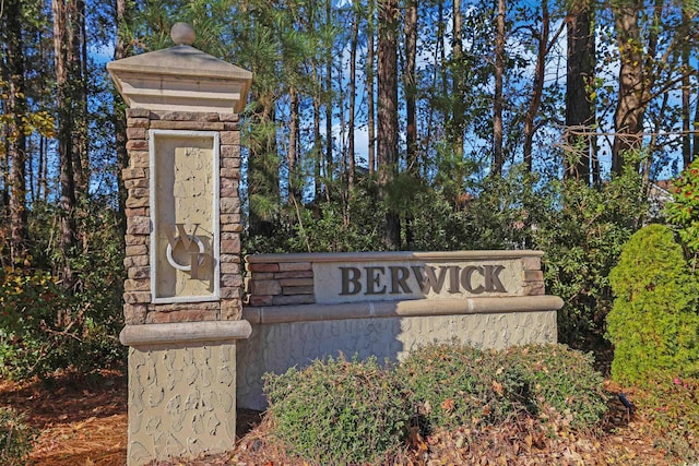 view of community sign