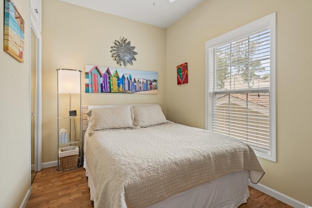 bedroom featuring hardwood / wood-style flooring