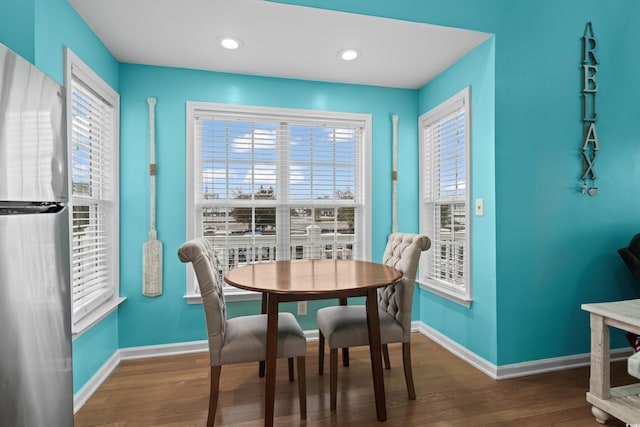 dining room featuring dark hardwood / wood-style floors