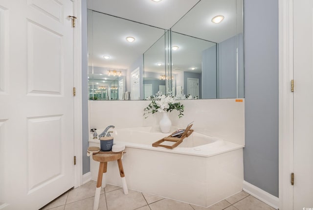 bathroom featuring tile patterned flooring