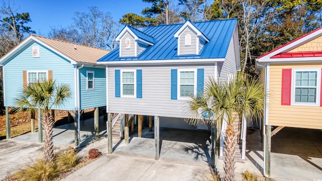 beach home with a carport