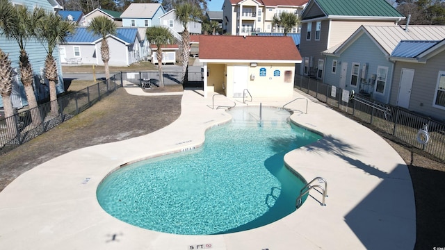 view of pool featuring a patio