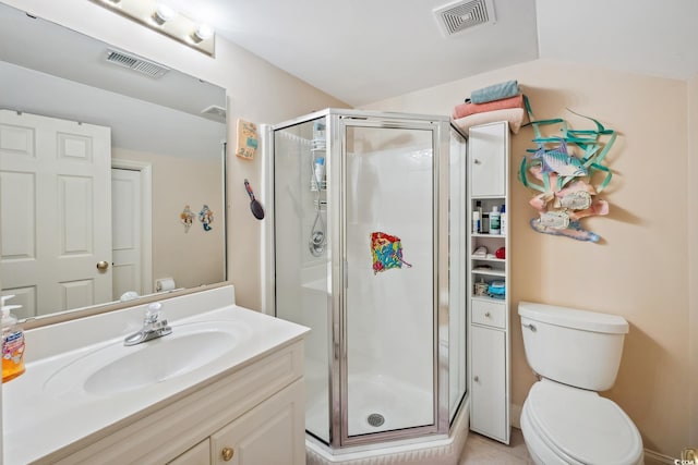 489-3 Golden Bear Dr Unit 3, Pawleys Island, SC 29585 - bathroom featuring vanity and a shower stall