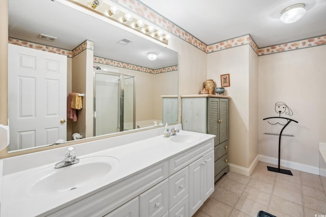 489-3 Golden Bear Dr Unit 3, Pawleys Island, SC 29585 - bathroom featuring a garden tub, double vanity, and a shower stall