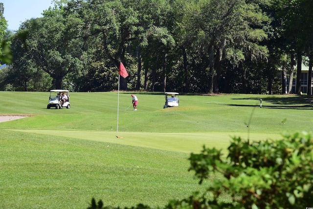 489-3 Golden Bear Dr Unit 3, Pawleys Island, SC 29585 - surrounding community with a lawn, view of golf course, and view of scattered trees