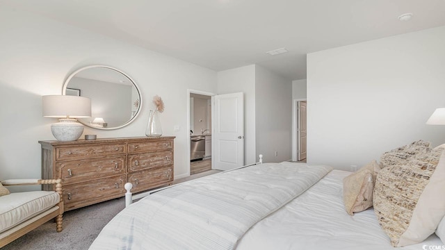 view of carpeted bedroom