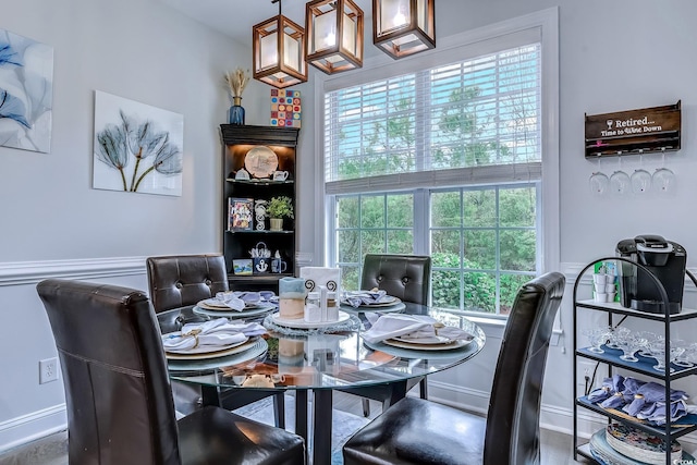 view of dining area