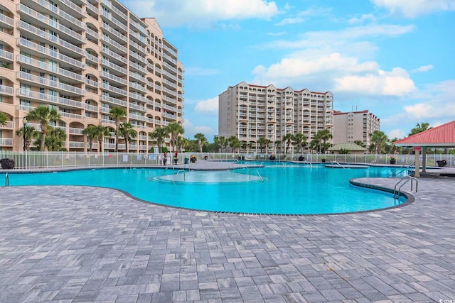 view of pool with a patio