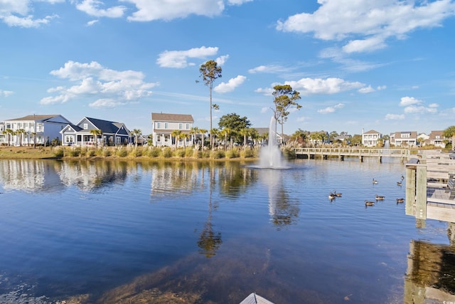 view of water feature featuring a residential view