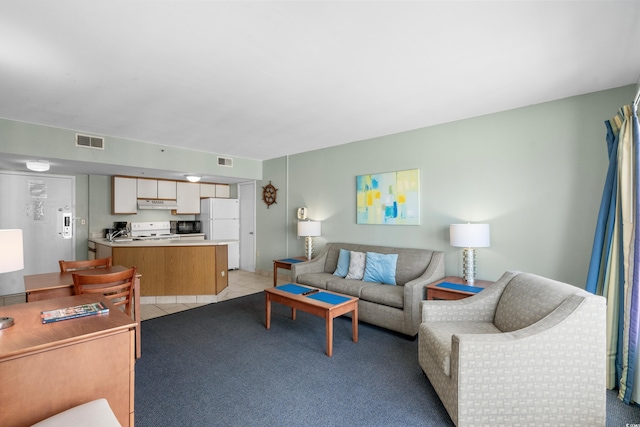 view of carpeted living room