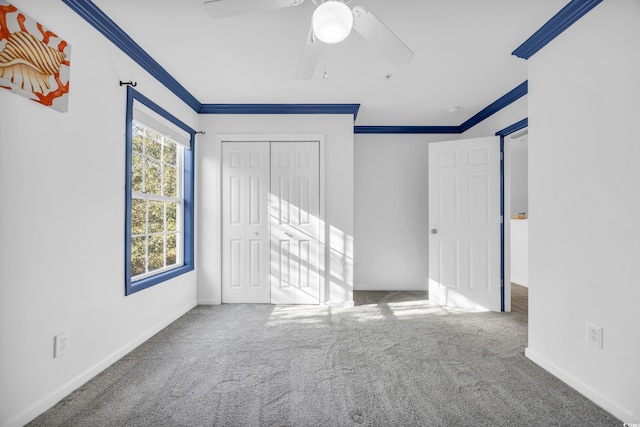 502 Hay Hill Ln Unit B, Myrtle Beach, SC 29579 - unfurnished room featuring crown molding, ceiling fan, and carpet flooring