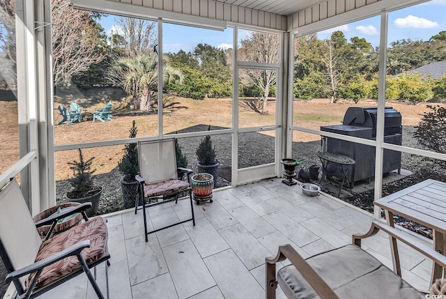 view of sunroom