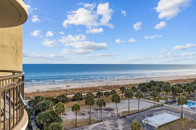 water view with a view of the beach