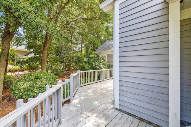 view of wooden deck