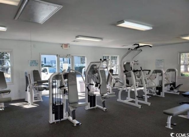 view of workout area