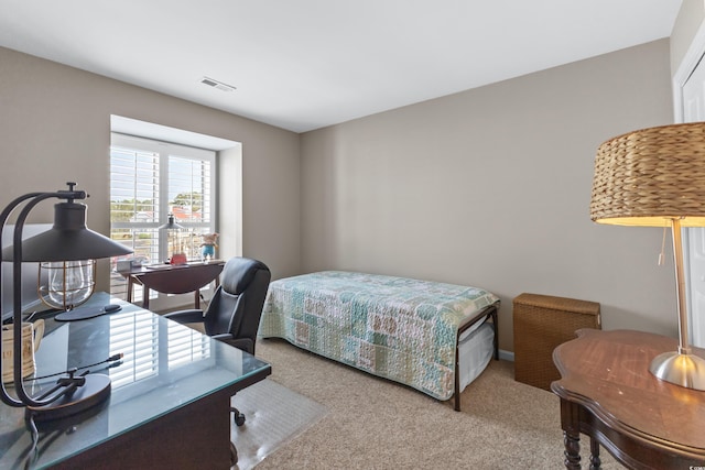 bedroom with carpet floors