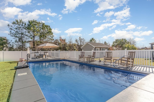 view of pool with a patio area