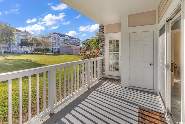 balcony with covered porch