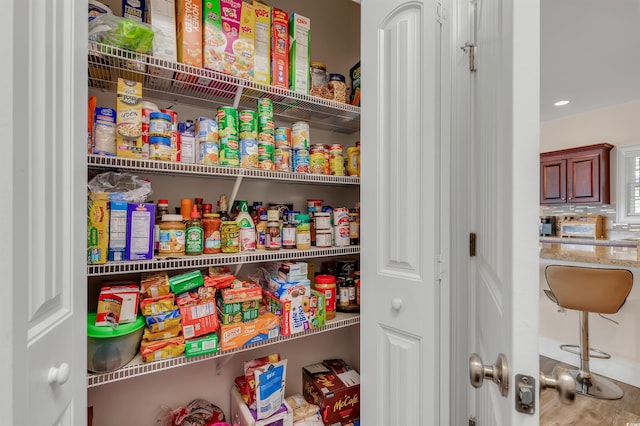 view of pantry