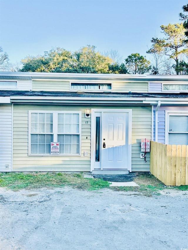 view of front of home