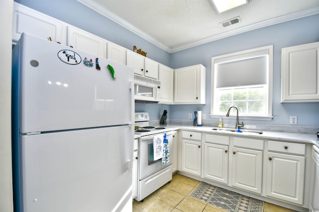 6015 Catalina Dr Unit 431, North Myrtle Beach, SC 29582 - kitchen featuring white cabinetry, white appliances, and a sink