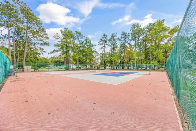 6716 Wisteria Dr, Myrtle Beach, SC 29588 - view of tennis court with fence