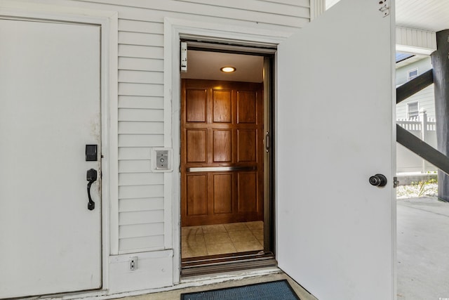 view of doorway to property