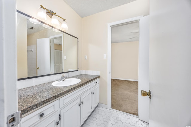 7602 Porcher Dr Unit C, Myrtle Beach, SC 29572 - bathroom with tile patterned flooring, vanity, and visible vents