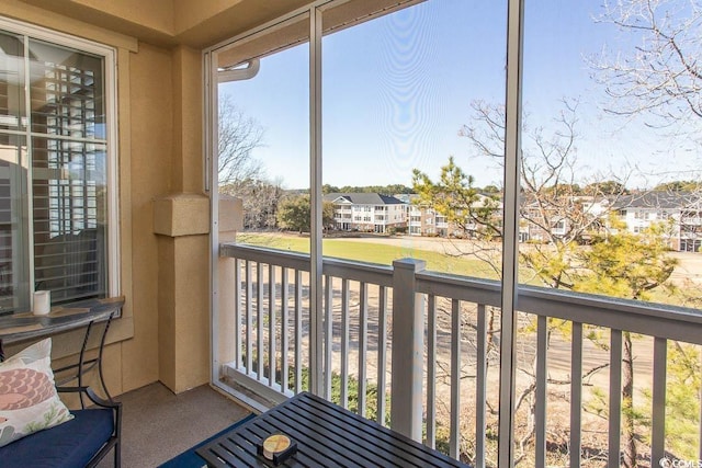 view of sunroom