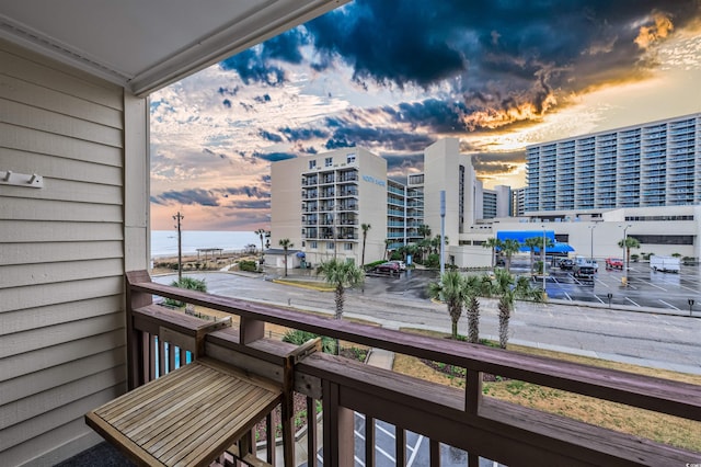 balcony featuring a view of city