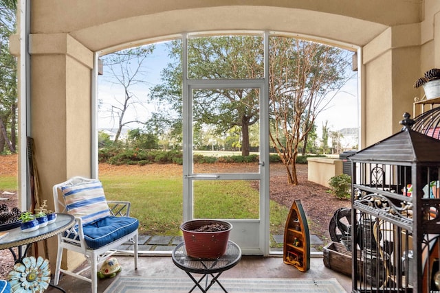 view of sunroom