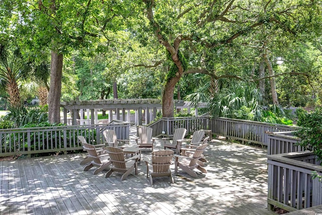 view of wooden deck