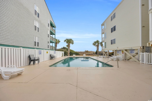 view of pool with a patio