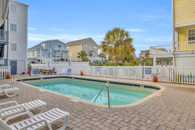 view of pool with a patio area