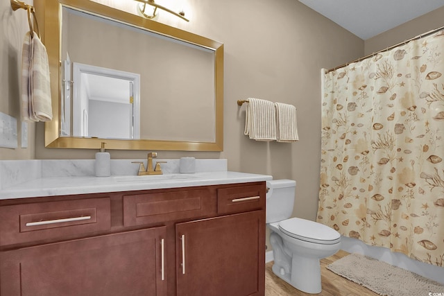 4200 Coquina Harbour Dr Unit H3, Little River, SC 29566 - full bath featuring vanity, a shower with shower curtain, and wood finished floors