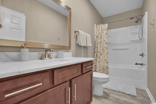 4200 Coquina Harbour Dr Unit H3, Little River, SC 29566 - bathroom featuring vanity, wood finished floors, and shower / tub combo