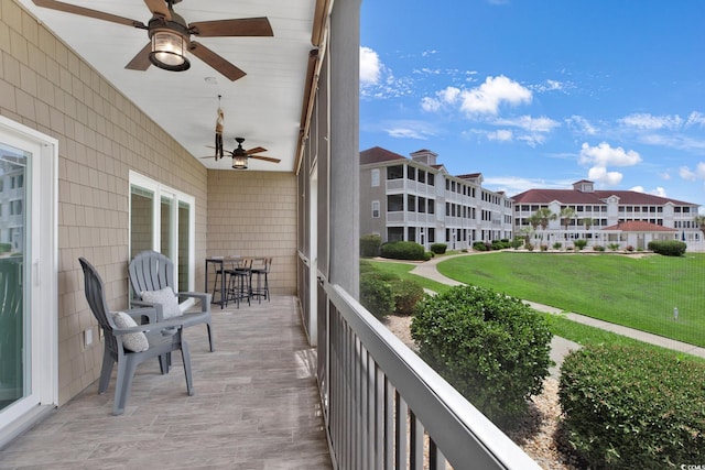 4200 Coquina Harbour Dr Unit H3, Little River, SC 29566 - balcony with a ceiling fan