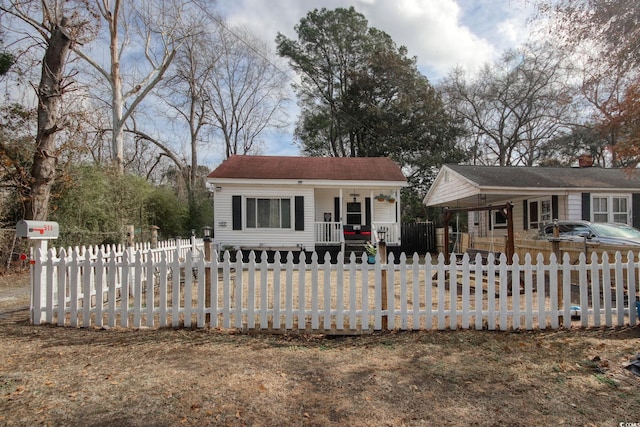 view of front facade with covered porch